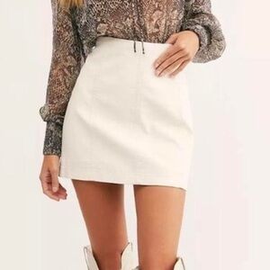 Free People Faux Leather Skirt